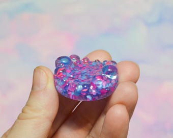 Customizable Resin Worry Stone Textured Sensory Fidget Toy for Anxiety Relief Skin Picking Autism ADHD Discreet Calming Stress Relief