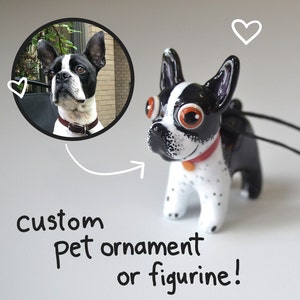 Custom Pet Ornament Sculpture Cartoon Dog Lover Cat Stocking Stuffer Dog Sculpture Cat Personalized Figurine Pet Custom Pet Gift Christmas