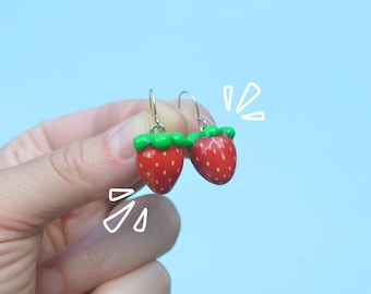 Strawberry Dangle Earrings