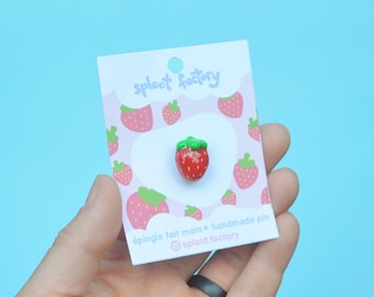 Mini Handmade Strawberry Pin