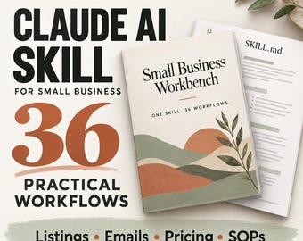 Claude AI Skill for Small Business | 36 Workflows for Product Listings, Emails, Pricing and SOPs