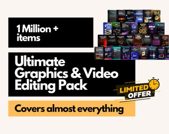 Ultimate Graphics & Video Editing Pack | Must have for Designers, Editors | Resell Rights, Commercial Use License