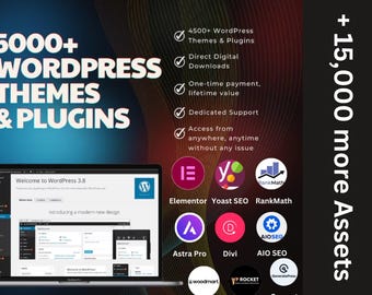Wordpress & Shopify Developer Pack - Assets, Themes, Apps with Resell Commercial Use Rights | Plugins Bundle | PHP Scripts | HTML5 CSS