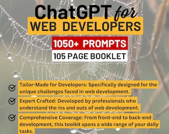 1050+ ChatGPT Prompts for Web developers | Crafted by Experienced Experts | Ultimate Copy & Paste Toolkit
