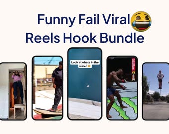 1000+ Funny Fails Reels Bundle - Create Viral Reels, Tiktoks - Boost Your Post. Compatible with Capcut, Canva, VN Editor - add before reel