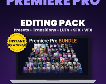 Premiere Pro videoredigeringspaket | Förinställningar, färggradering, ljudeffekter och visuella effekter