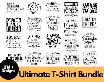 2M+ Ultimate T-shirt Bundle | T-Shirt Graphic Designs | Print on Demand, High Quality Graphics, Editable | svg png psd