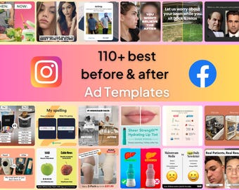 110+ Before-and-After Ad Templates | Editable Canva Designs for Facebook & Instagram