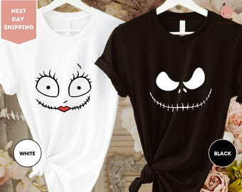 Jack and Sally Couple Matching Shirt, Halloween Shirt, Jack and Sally Valentines Gift for Lovers, Couple Shirt