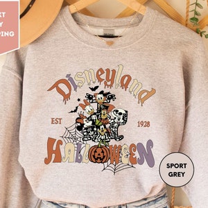 Disneyland Halloween Sweatshirt, Disney Halloween Sweatshirt, Disneyworld Shirt,Family Disney Halloween Gifts, Mickey and Friends Sweatshirt