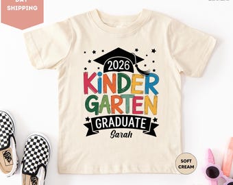 Custom Kindergarten Graduation Shirt, Kindergarten Grad Shirt, Cute Kindergarten Grad Shirt, Last Day Of School Shirt, Kids Graduation Shirt