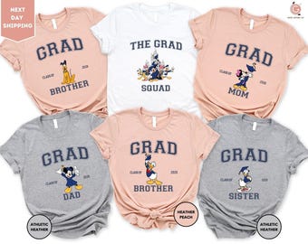 Personalized Disney Grad Squad Family Shirts, Mickey & Friends Graduation 2026 Shirt, Disney Graduation 2026 Shirt, Disney Grad Squad Shirt
