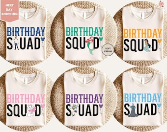 Disney All Character Birthday Shirt, Disneyland Birthday Squad T-Shirt, Birthday Girl Birthday Boy Shirt, Magic Kingdom Birthday Shirt
