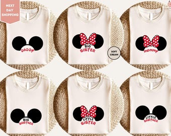 Custom Mickey and Minnie Mouse Ears Shirt, Disney Family Shirt, Custom Disney Shirt, Disney Matching Shirt, Disneyworld Shirt, Mickey shirt