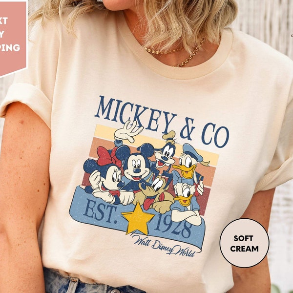 Vintage Mickey & Co 1928 Shirt, Retro Vintage Disney Shirt, Disneyland Shirt, Disneyworld Shirt, Disney Family Tee