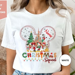 Custom Name Disney Christmas Squad, Disney Christmas Shirt, Custom Christmas Shirt, Matching Family Disney Christmas Shirt