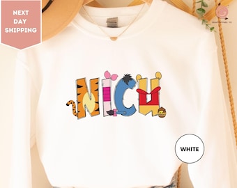 NICU Nurse Winnie The Pooh Sweatshirt, Baby Nursery Sweatshirt, Nurse Appreciation Gift, Pooh Sweater