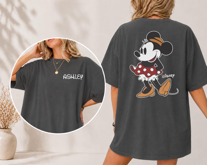 Personalized Minnie Mouse T-Shirt, Vintage Minnie Tee, Custom Disney Trip Shirt, Family Vacation Tee, Disneyland Girl Trip Shirt Bild 2