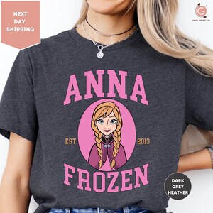 Frozen Anna Elsa Comfort Colors Shirt, Disney Frozen Tee, Anna Elsa Back Print Shirt, Kids Frozen Outfit, Family Disney Shirt imagem 3