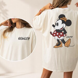 Personalized Minnie Mouse T-Shirt, Vintage Minnie Tee, Custom Disney Trip Shirt, Family Vacation Tee, Disneyland Girl Trip Shirt Bild 3