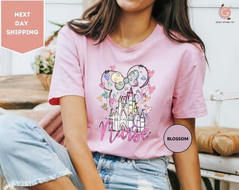 Disney Nurse Princess T-shirt, Comfort Colors Tees, Funny Disney Nurse Shirt, Nurse's Day Labor And Delivery Shirt, Disney Nursing School