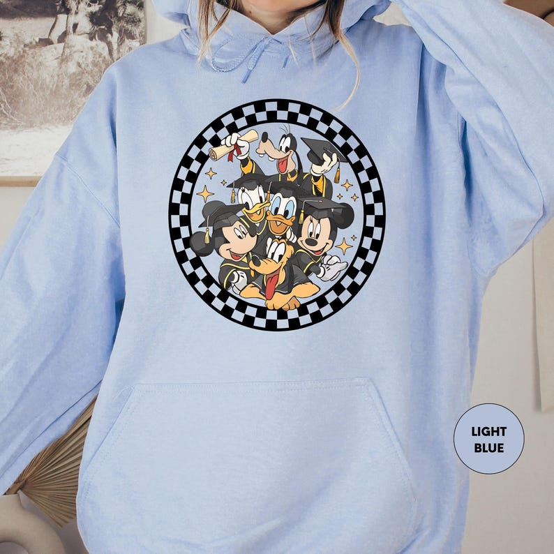 Disney Graduation Hoodie, Mickey Graduation Disney Sweatshirt, Disney Senior Hoodie, Class Of 2026 Hoodie, Disneyland Grad Trip Outfit image 3