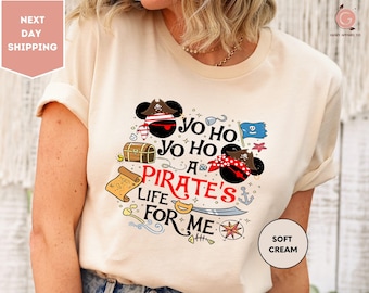 Yo Ho Yo Ho A Pirate's Life For Me, Disney Pirates of, Caribbean T-Shirt, Mickey and Minnie Disney Cruise T-Shirt, Disney Pirate Cruise