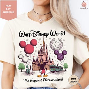 Maglietta Walt Disney World, Maglietta Happiest Place on Earth, Maglietta Magical World, Maglietta Disney Vacation, Maglietta Mickey Mouse, Maglietta Disney Trip