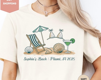 Custom Beach Bachelorette Shirt, Summer Bride Shirt, Bridal Shower Shirt, Beach Bride Gifts, Coastal Bachelorette Shirt, Beach Girl Shirt