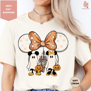 Mickey Ghost Shirt, Disney Watercolor Castle Shirt, Halloween Castle Shirt, Disney Halloween Shirt, Minnie Halloween Shirt, Disney Shirt