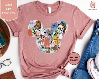 Disney Dogs Shirt, Dog Lover Shirt, Disneyland Shirt, Dog Lover Gift, Disney Shirt, Disney World Shirt, Dog Shirt, Cute Disney Dog Shirt