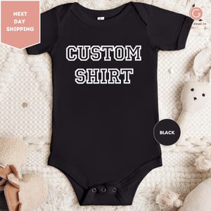 Personalized Kids T-Shirt, Childrens Custom Photo T-Shirt, Custom Name Baby Shirt, Custom Baby Bodysuit Design Shirt, Custom Text Kids Shirt