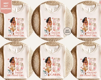 Custom Disney Moana Birthday Girl Shirt, WDW Birthday Trip Tee, Disney Moana Shirts, Disney Birthday Party Tee, Moana Birthday Girl T-Shirt