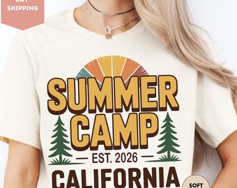 Summer Camp Vacation Shirts, Camp Lover Shirt, Summer Camp California 2026 Shirt, Camp Trip Family Shirts, Scholl Out Summer Camp Shirt
