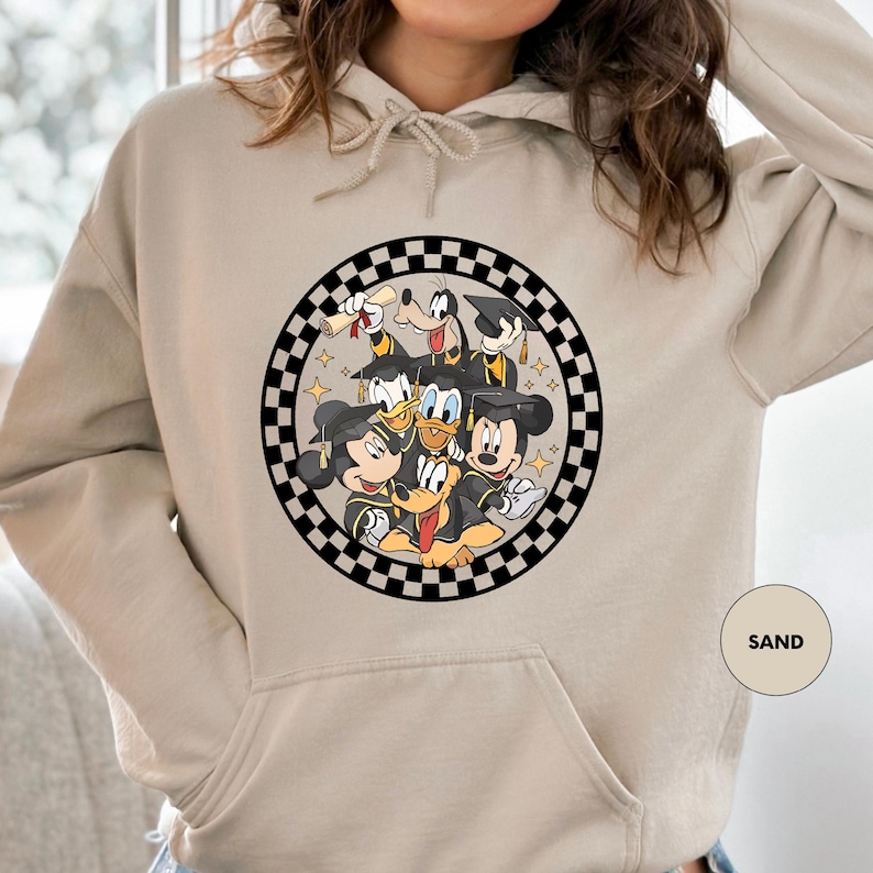 Disney Graduation Hoodie, Mickey Graduation Disney Sweatshirt, Disney Senior Hoodie, Class Of 2026 Hoodie, Disneyland Grad Trip Outfit image 1