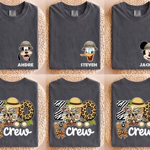 Personalized Mickey And Friends Zoo Crew Shirt, Disney Safari Trip Tee, Animal Kingdom Shirt, Safari Vacation Shirt, Disneyland T-Shirt image 2