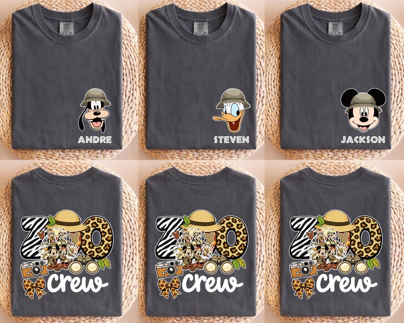 Personalized Mickey And Friends Zoo Crew Shirt, Disney Safari Trip Tee, Animal Kingdom Shirt, Safari Vacation Shirt, Disneyland T-Shirt image 2