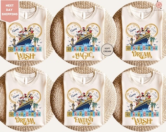 Disney Cruise Line Shirts, Disney Cruise 2026 Family Vacation Shirt, Family Matching Cruise Shirts, Disney Magic, Dream, Fantasy, Wish Shirt