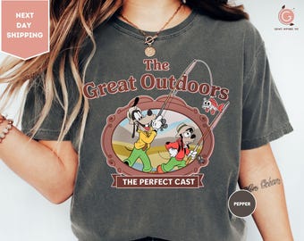 Comfort Colors Disney Parks A Goofy Movie Father's Day Shirt, Max & Goofy Fishing Shirt, The Great Outdoors Shirt, Disney Dad and Son Shirt