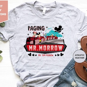 Paging Mr Morrow Mickey & Friends Vintage T-shirt, Disney Space Mountain Tomorrowland Tee, Magic Kingdom’s Peoplemover Family Vacation Trip