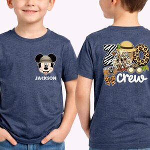 Personalized Mickey And Friends Zoo Crew Shirt, Disney Safari Trip Tee, Animal Kingdom Shirt, Safari Vacation Shirt, Disneyland T-Shirt image 3