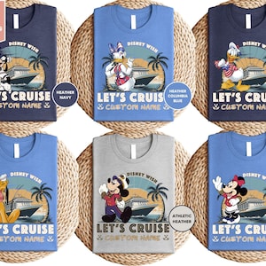 Customize All Characters Disney Cruise Shirt, Mickey & Friends Family Cruise Trip Tee, Let's Cruise, Disney Wish Dream Magic Wonder Fantasy