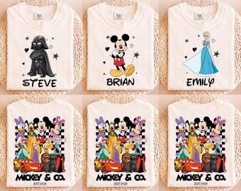 Custom Mickey and Friends Shirt, Personalized Disney Characters Shirt, Mickey&Co Shirt, Disneyland Trip Tees ,Disney Magical Kingdom Shirt