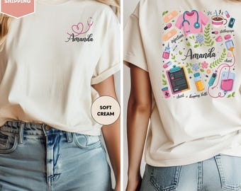 Personalized Nurse Name Shirt, Custom Nurse Gift, Nurses Week Shirt, Nurse Shirt, Nursing Student, Nurse Life Shirt, Nurses Student Gifts
