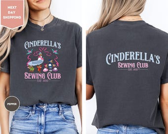 Comfort Color Cinderella Sewing Club 1950 Shirt, Jaq & Gus Gus Shirt, Disney Shirt, Disneyworld Trip Shirt, Disneyland Cinderella Est Shirt