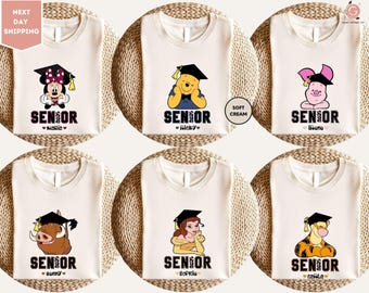 Custom Disney Senior 2026 Shirt, Graduation Mickey Friends Matching Shirt, Disney Grad Shirt, Class Of 2026 Shirt, School Graduation Gift