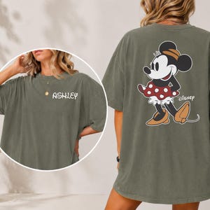 Personalized Minnie Mouse T-Shirt, Vintage Minnie Tee, Custom Disney Trip Shirt, Family Vacation Tee, Disneyland Girl Trip Shirt Bild 4