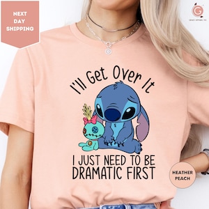 Chemise Je m'en remets, je dois être dramatique, chemise Disney Stitch, t-shirt Disney Stitch, chemise Ohana Means Family, chemise Disneyland