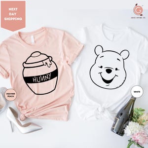 Winnie The Pooh & Hunny Jar Shirt, Disney Matching Couples Shirt, Pooh Shirt, Pooh Oh Bother Shirt, Hunny Shirt, Disney Pooh Honey Shirt