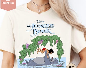 Vintage Disney The Jungle Book Mowgli Baloo Bagheera Comic Shirt, Magic Kingdom Shirt, Family Birthday Gift Shirt, Disneyland Kid Trip Shirt